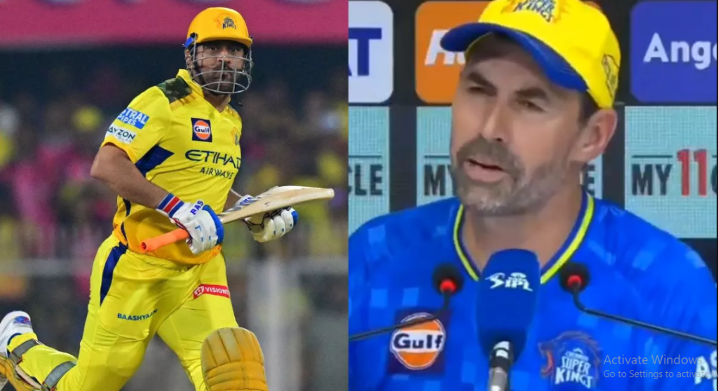 CSK कोच Stephen Fleming ने बताया क्यों MS Dhoni नंबर-9 पर कर रहे  बैटिंग