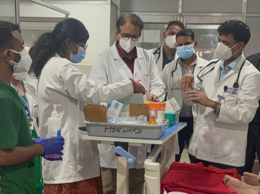 TB treatment started with BPALM regimen medicine at Shri Mahant Indiresh Hospital