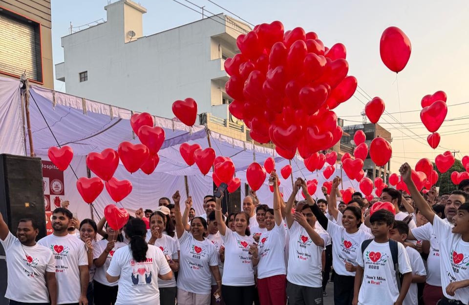 Doctors at Shri Mahant Indiresh Hospital spread the message of keeping the heart healthy through cyclothon and walkathon