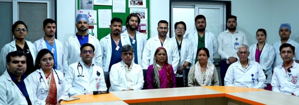 A major achievement by the Cardiology team of Shri Mahant Indiresh Hospital