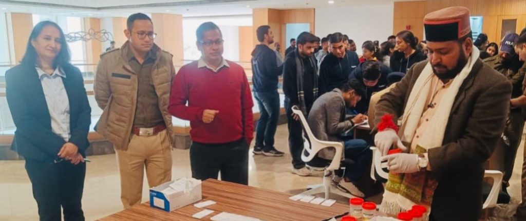 District administration continues action against drugs, randomly testing 150 students at Graphic Era Deemed University